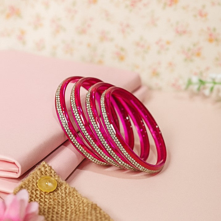 Glass Bangles | pink Glass Bangles