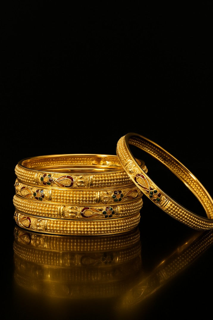 Copper Bangles Pair | 4 Pcs