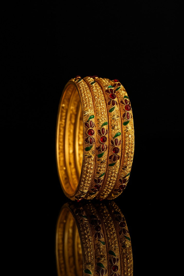 Copper Bangles Pair | 4 Pcs