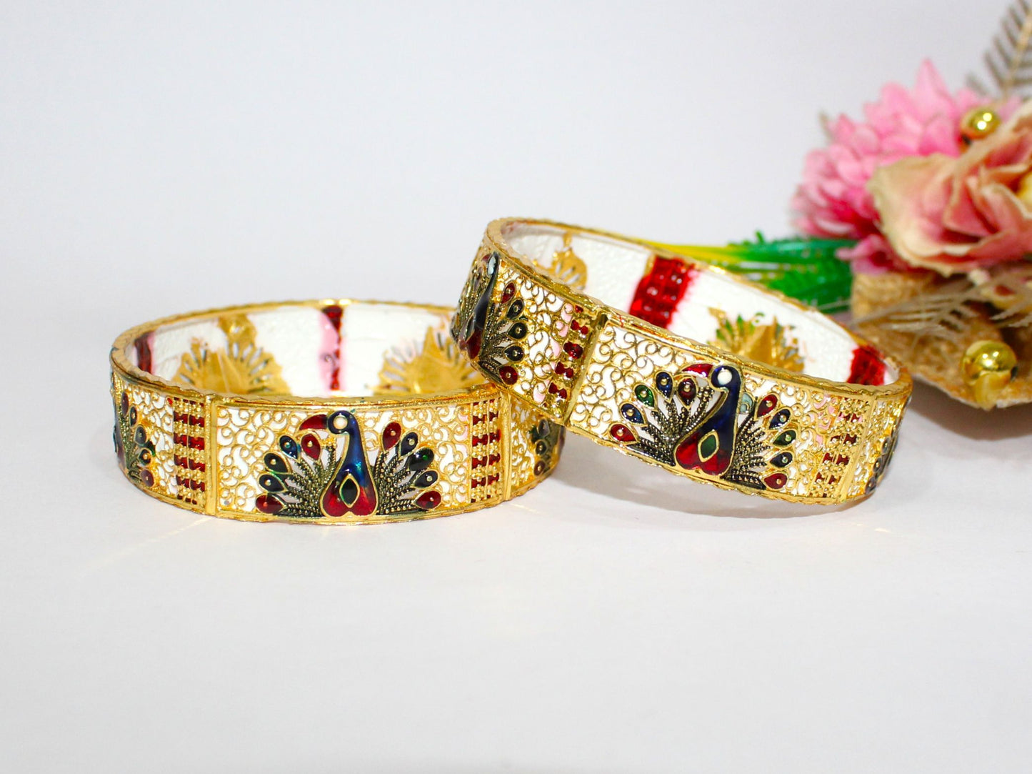 Designer Copper Bangles Pair
