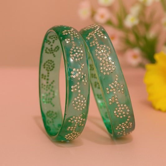Glass Bangles | Green Glass Bangles