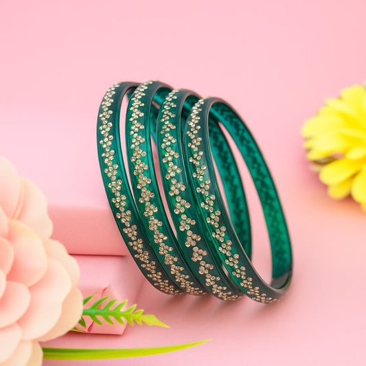 Glass Bangles | Green Glass Bangles