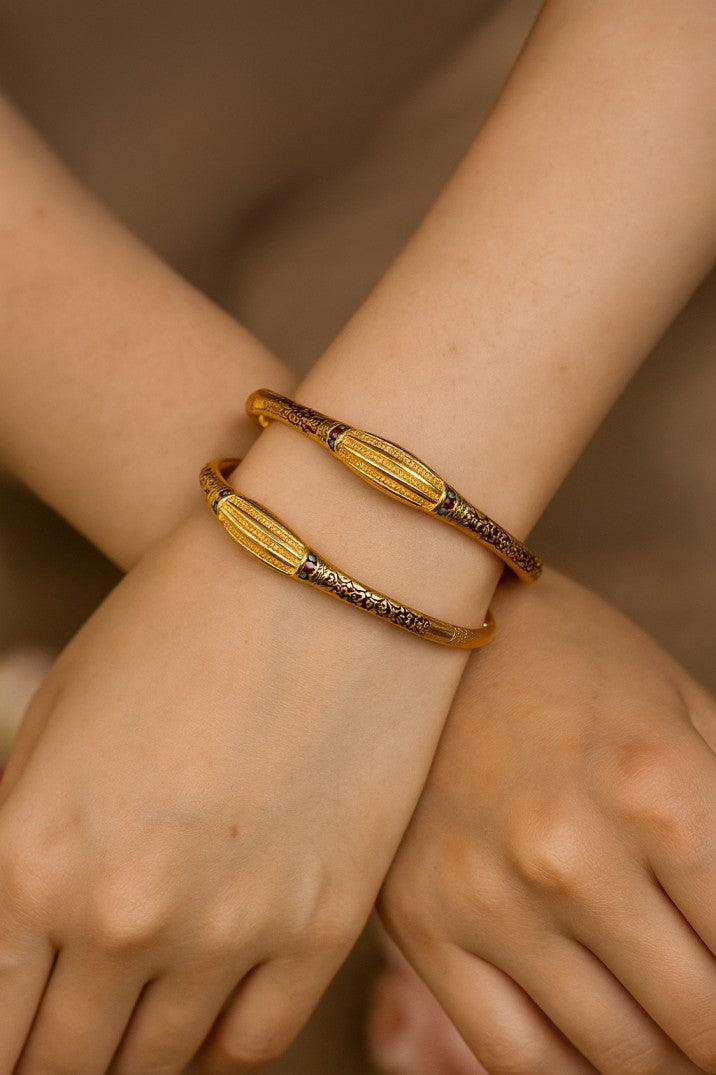 Copper Bangles Pair | 2 Pcs