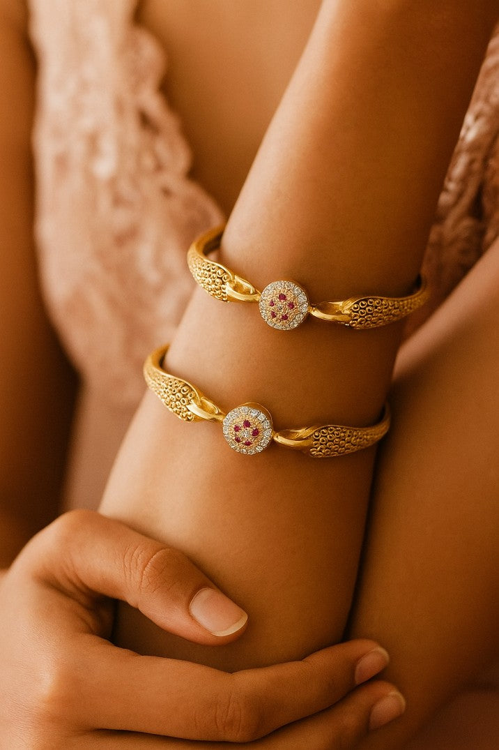 Copper Bangles Pair | 2 Pcs