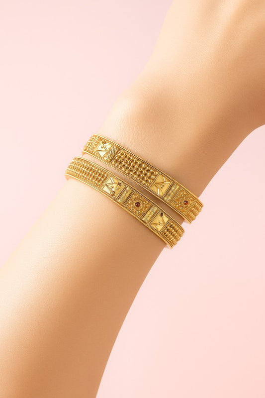 Copper Bangles Pair | 2 Pcs