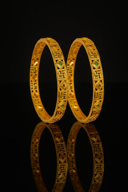 Copper Bangles Pair | 2 Pcs