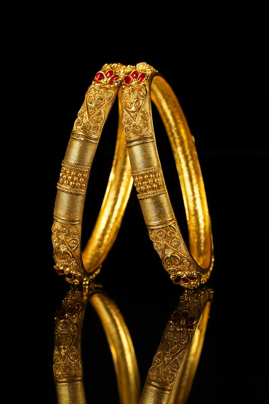 Copper Bangles Pair | 2 Pcs