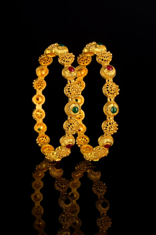 Copper Bangles Pair | 2 Pcs