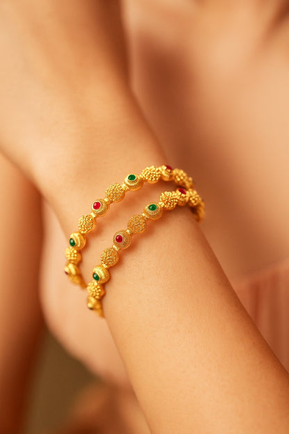 Copper Bangles Pair | 2 Pcs